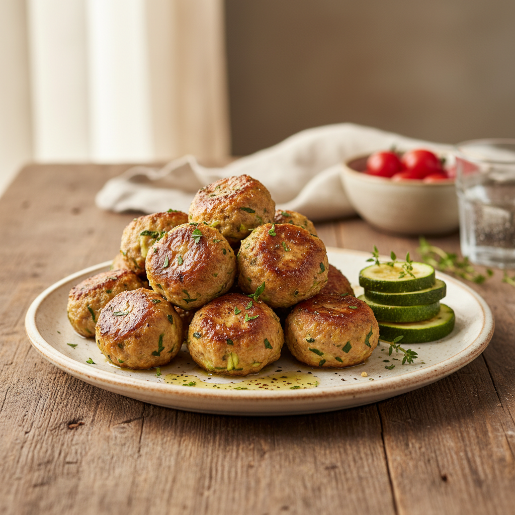 Baked Turkey and Zucchini Meatballs