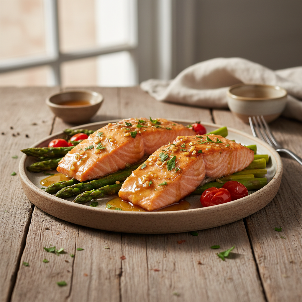 Honey Garlic Glazed Salmon