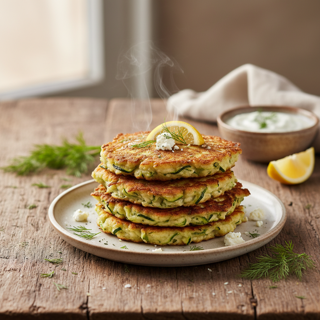 Zucchini and Feta Fritters