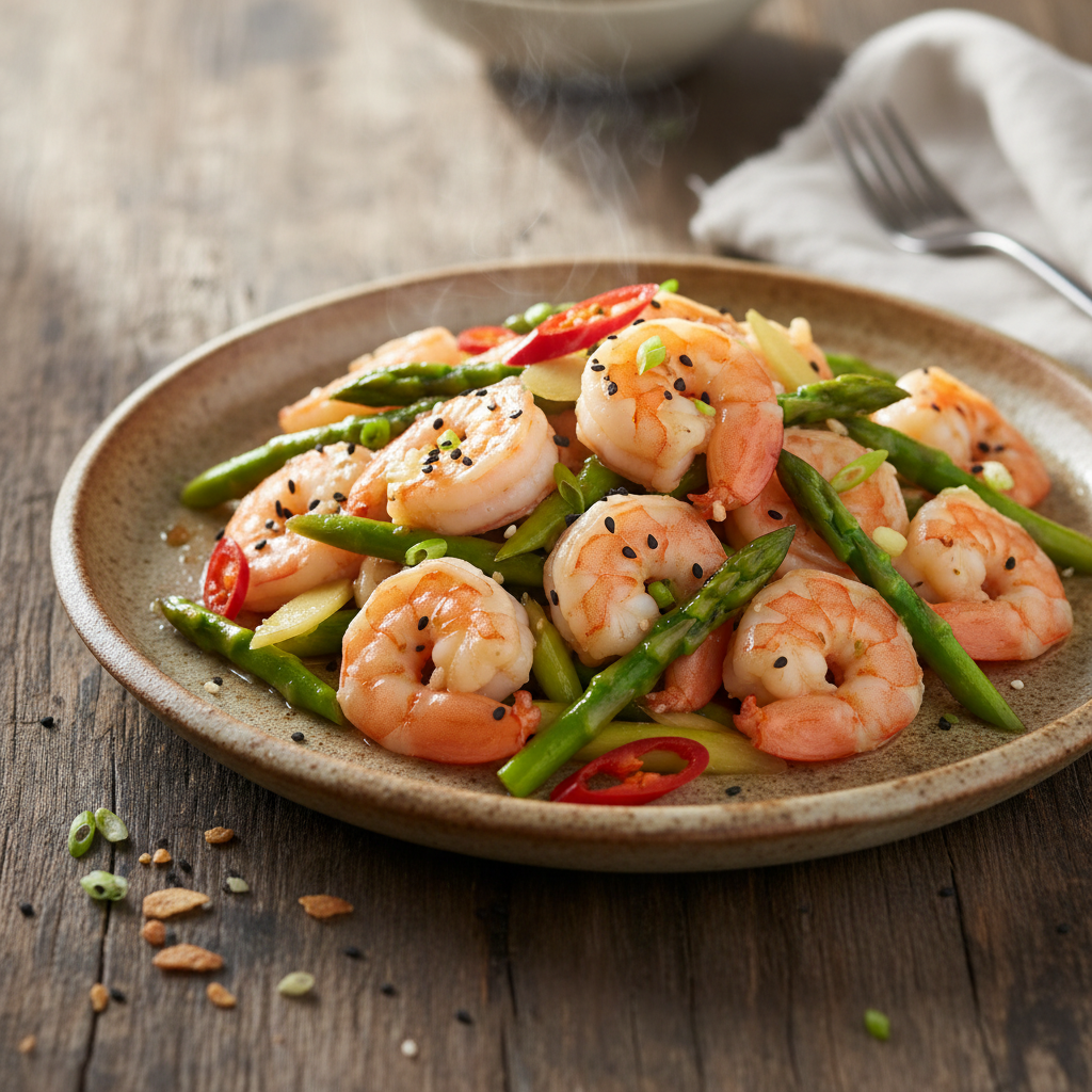 Shrimp and Asparagus Stir-Fry