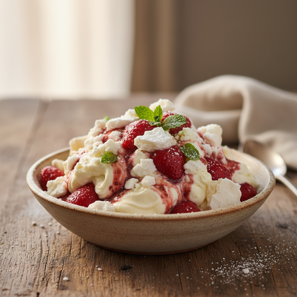 Eton Mess with Balsamic Strawberries