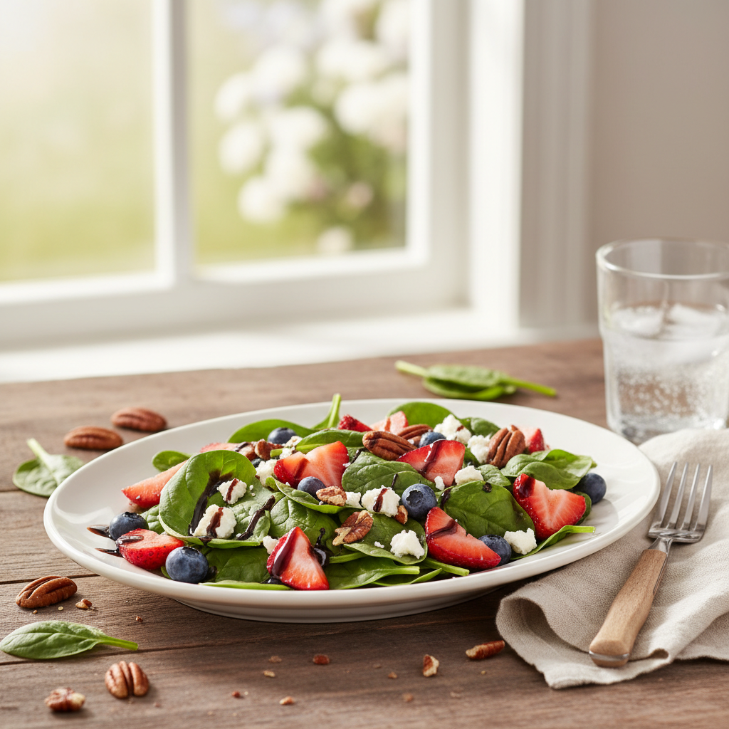 Balsamic Strawberry & Spinach Salad