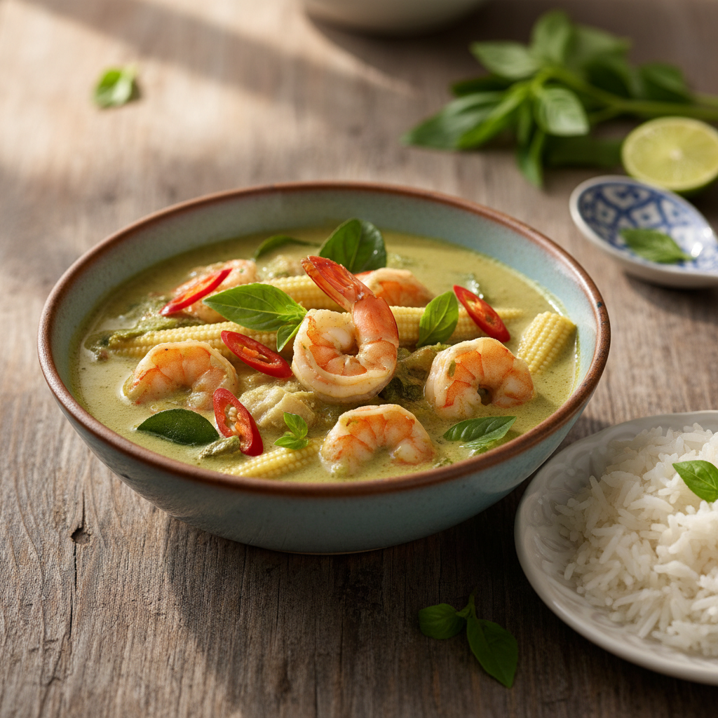 Thai Green Curry with Prawns