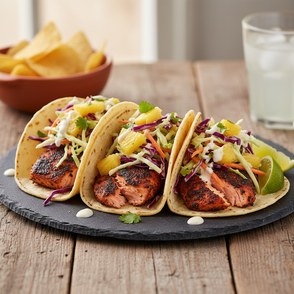 Blackened Salmon Tacos