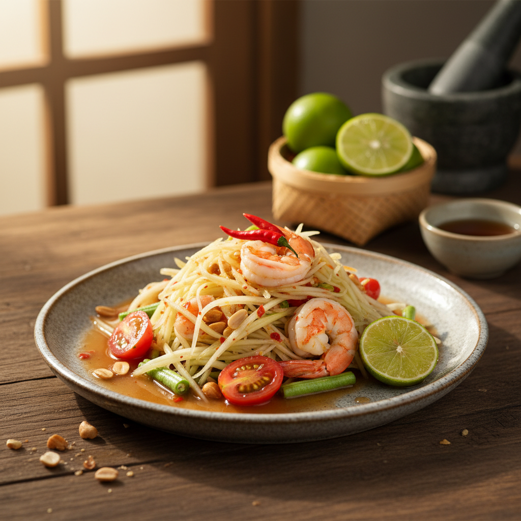 Thai Green Papaya Salad (Som Tum)
