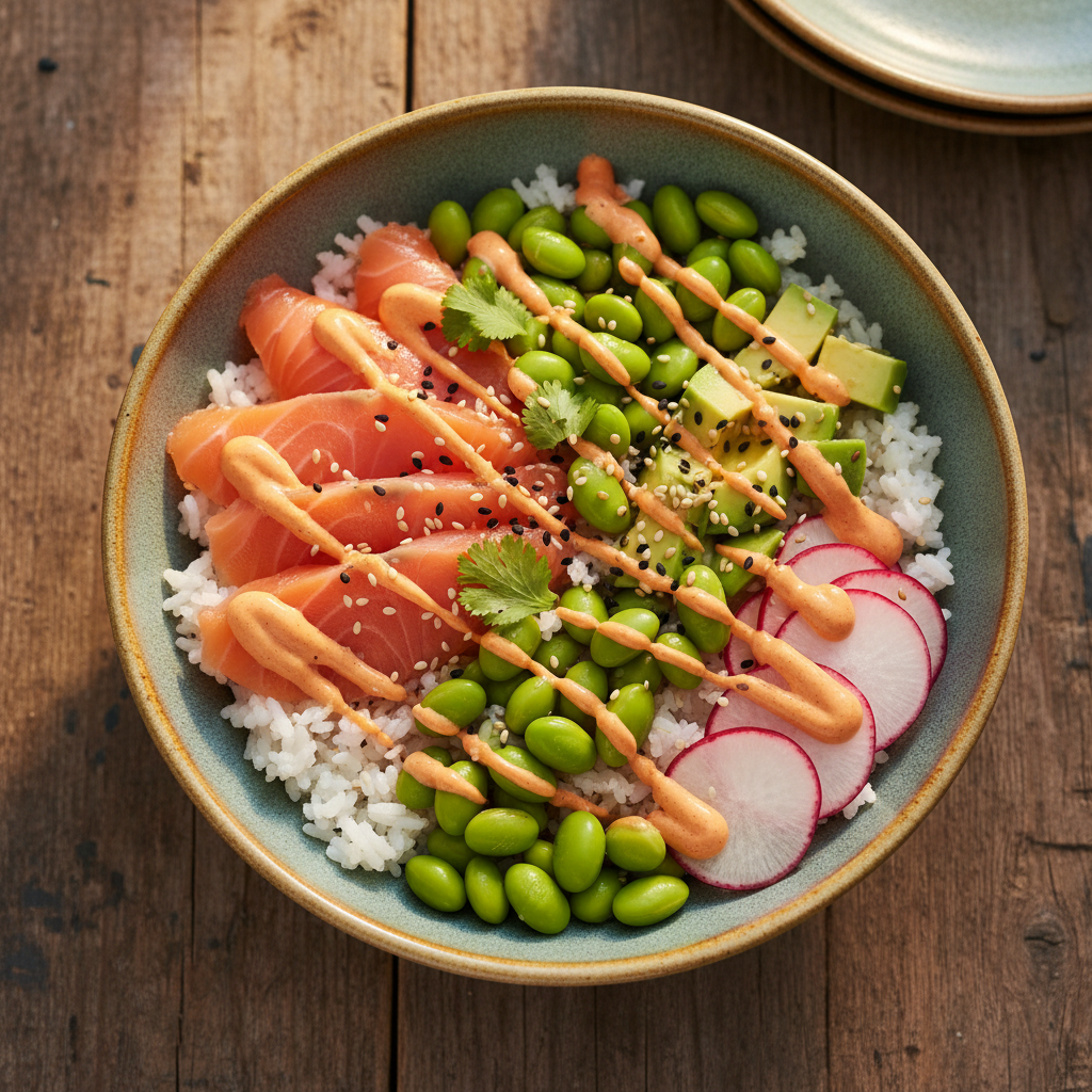 Smoked Salmon Poke Bowl