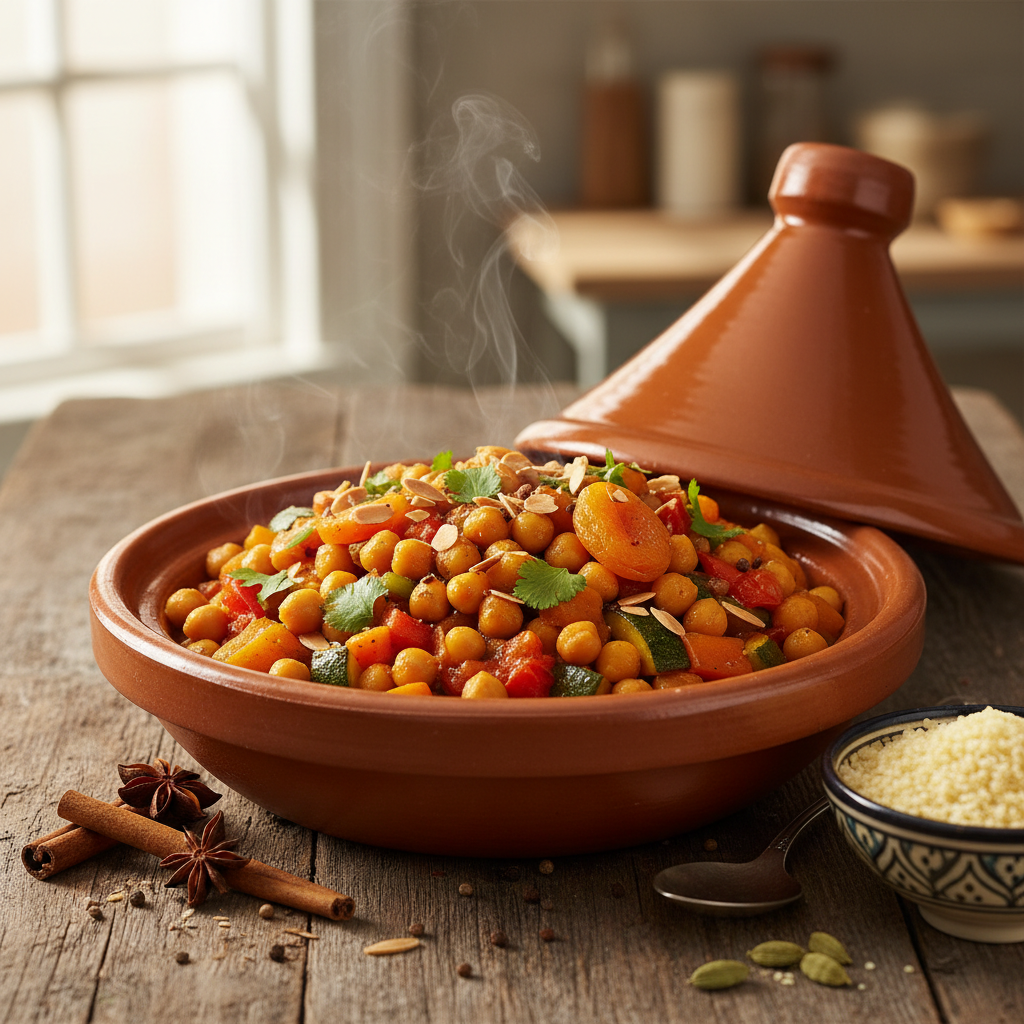 Slow-Cooked Moroccan Chickpea Tagine