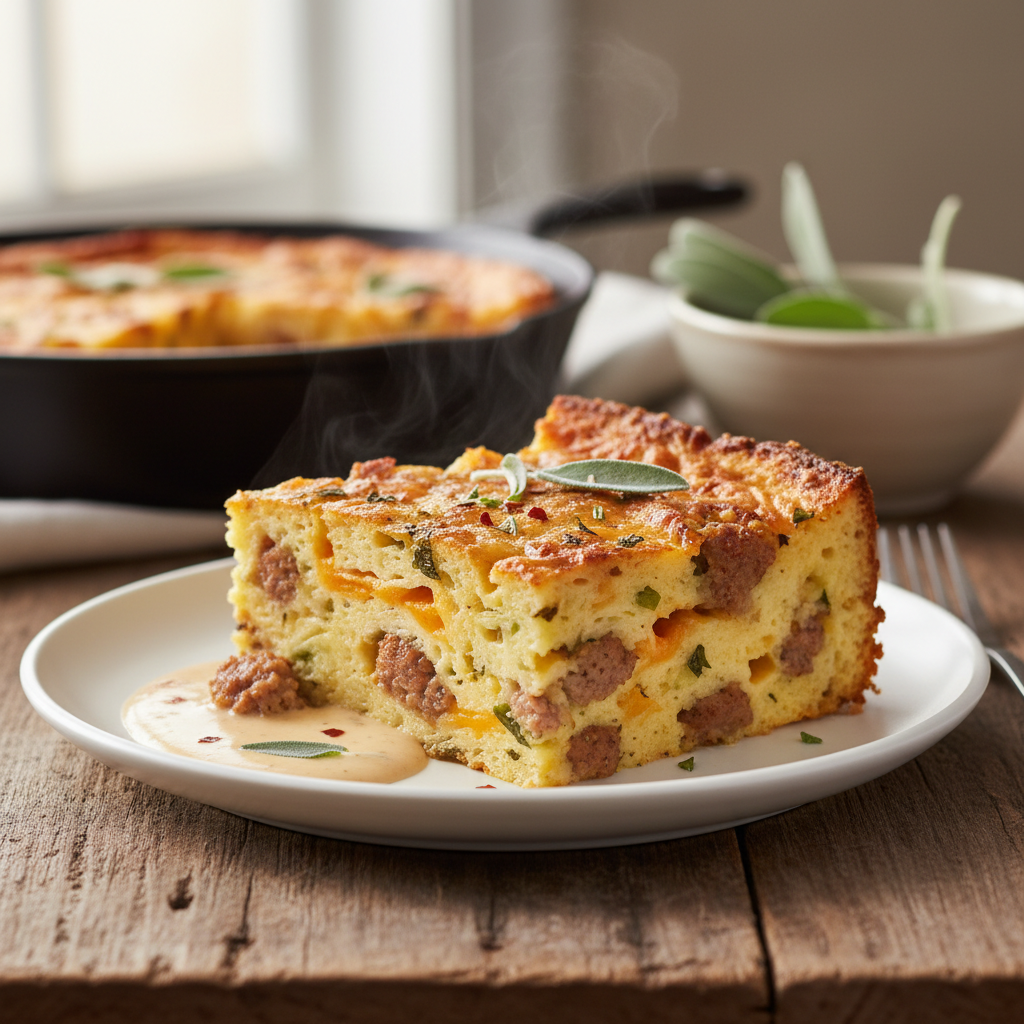 Savory Sausage and Sage Strata