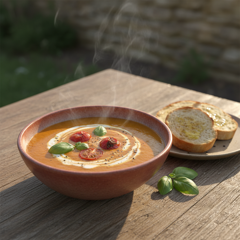 Creamy Roasted Tomato Basil Soup