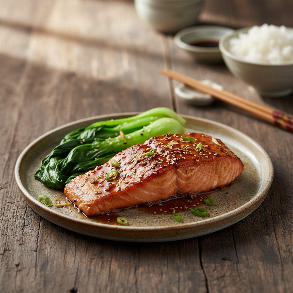 Miso-Ginger Glazed Salmon