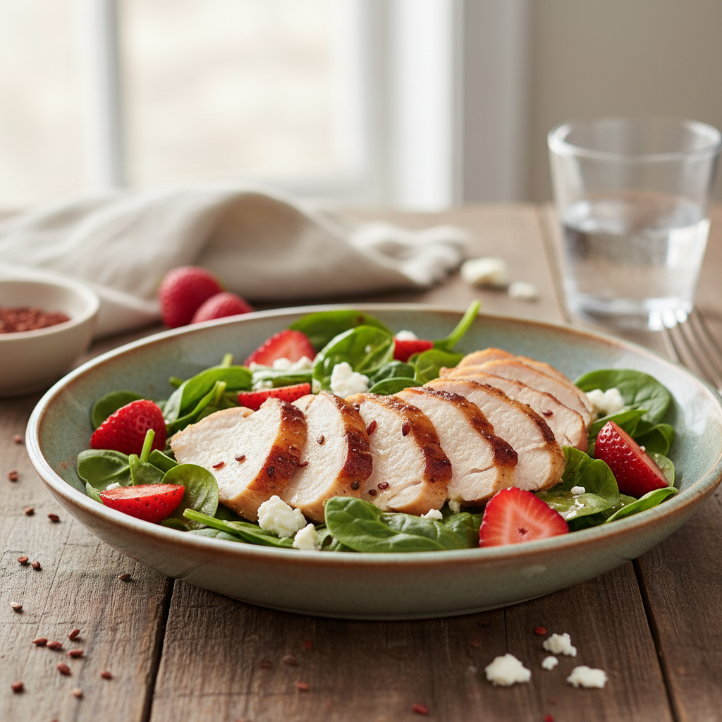 Turkey and Berry Spinach Salad