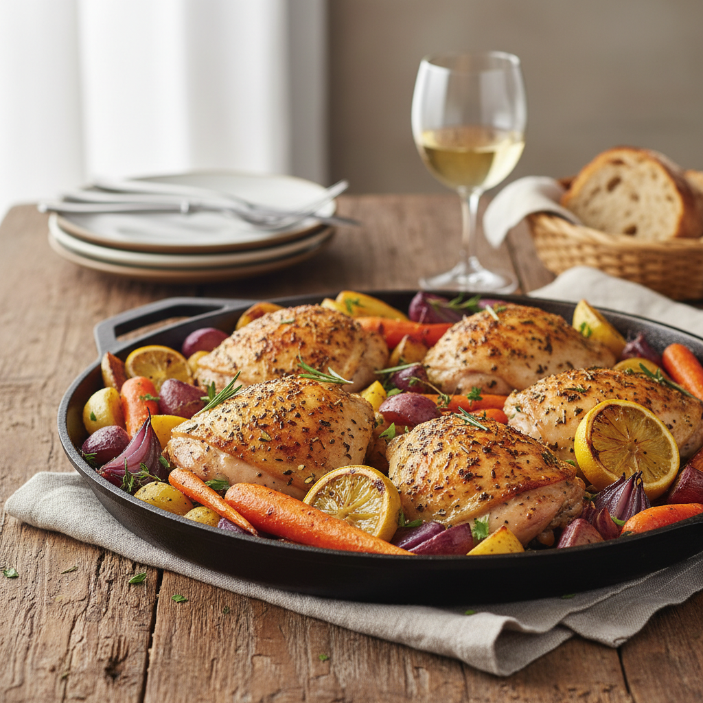 One-Pan Lemon Herb Roasted Chicken
