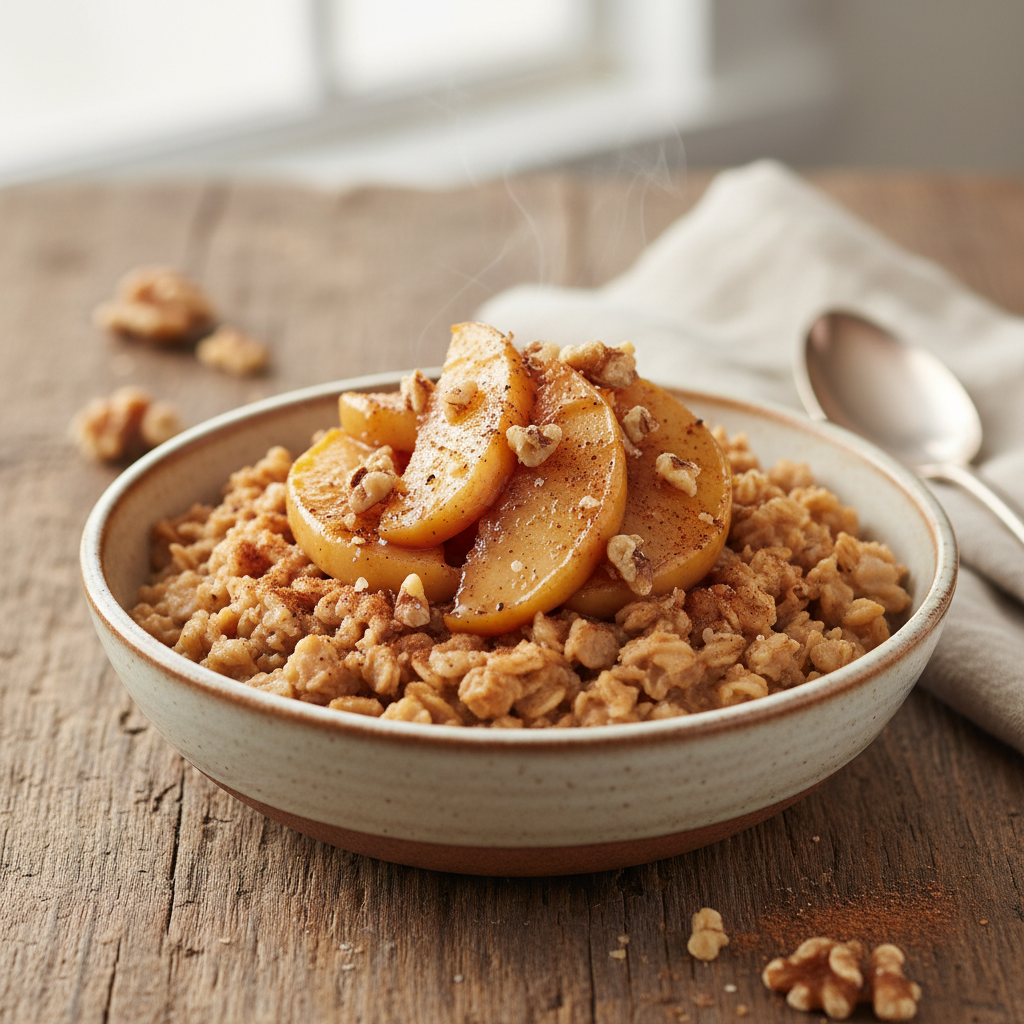 Steel-Cut Oats with Caramelized Apples