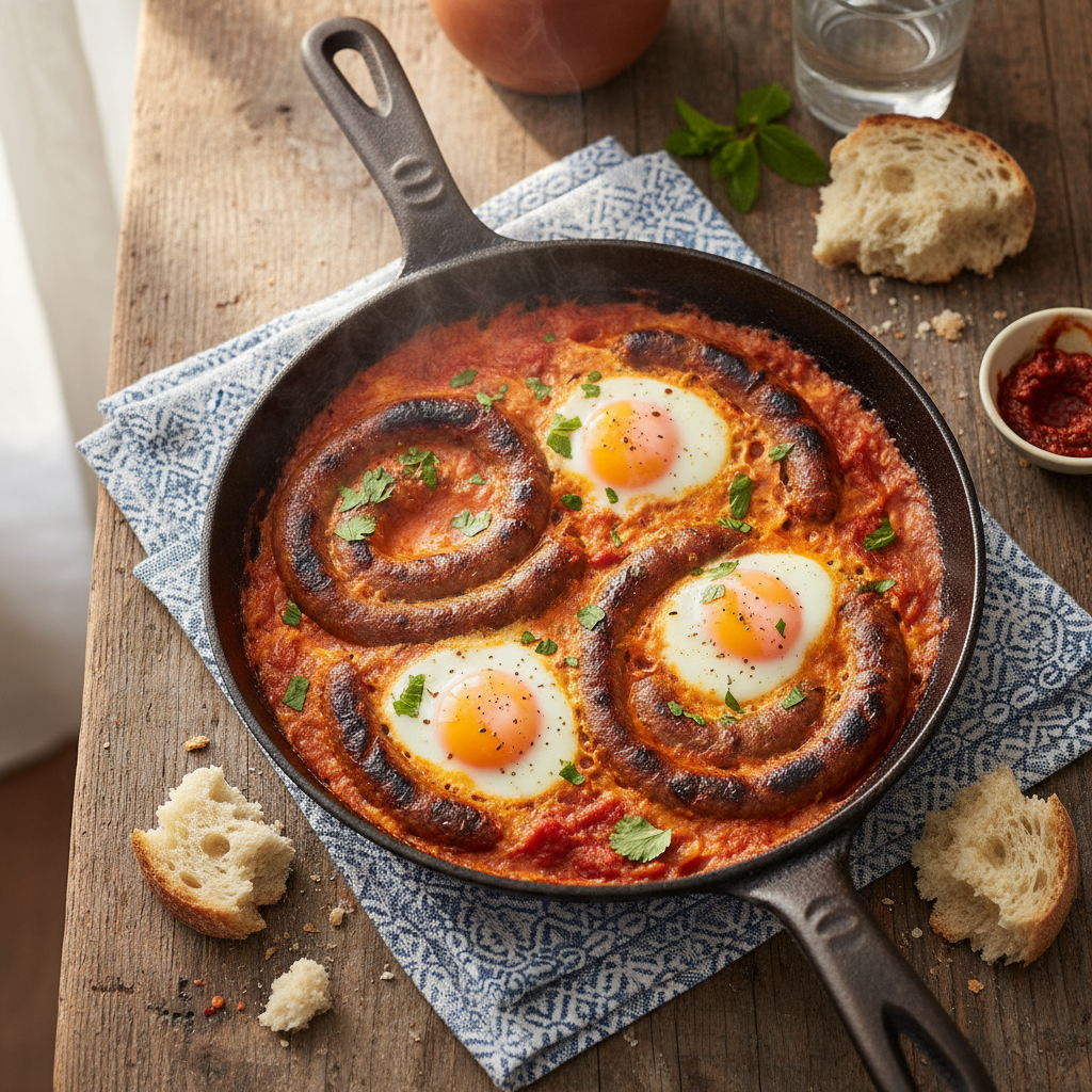 Merguez Lamb Sausage Shakshuka