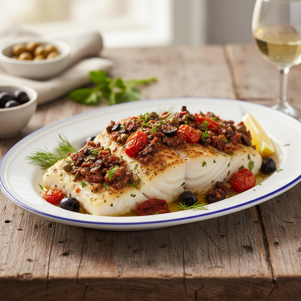 Mediterranean Baked Cod