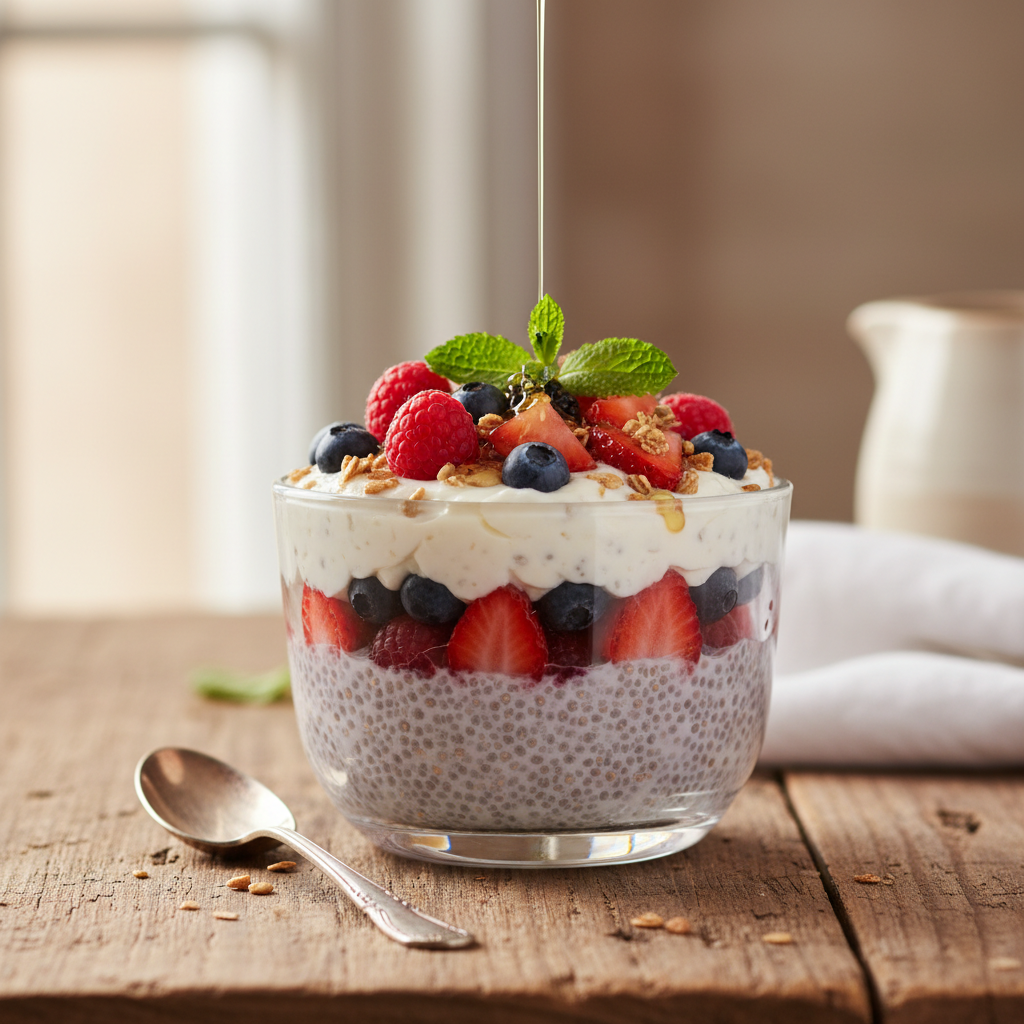 Overnight Chia & Berry Parfait