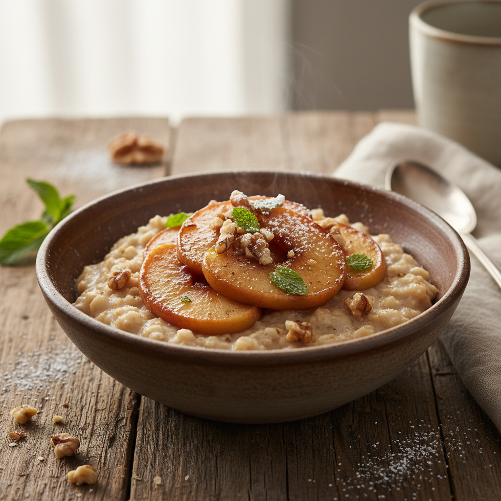Steel-Cut Oats with Caramelized Apples