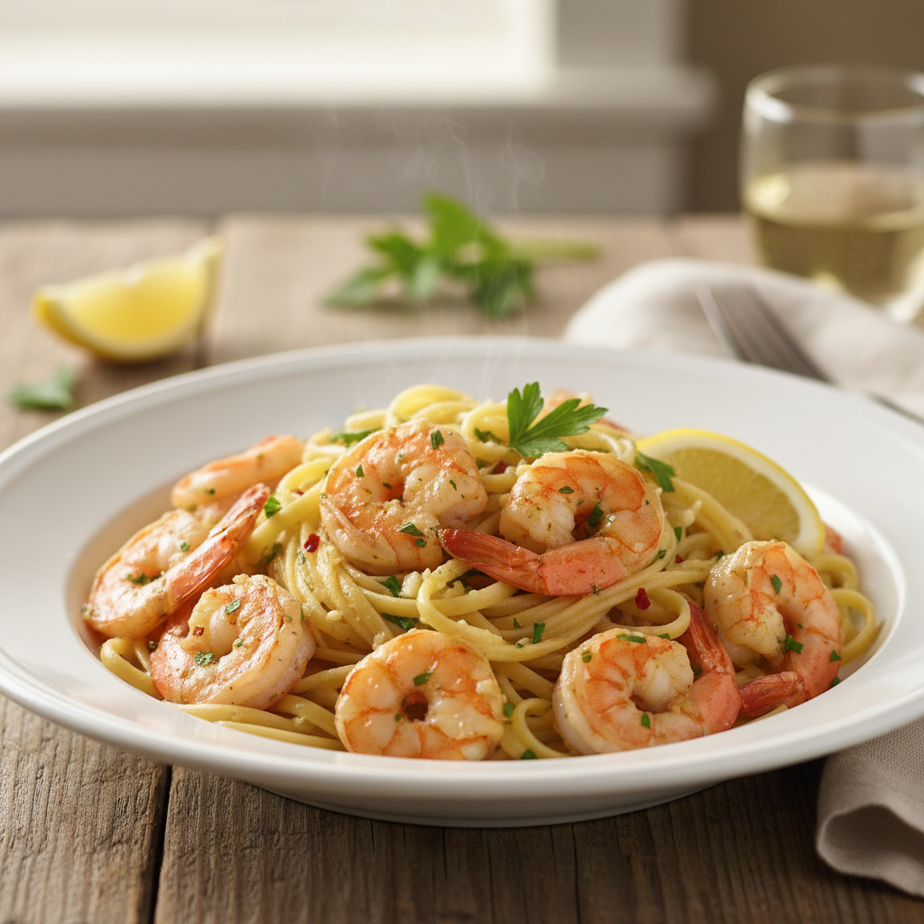 Lemon Garlic Shrimp Scampi