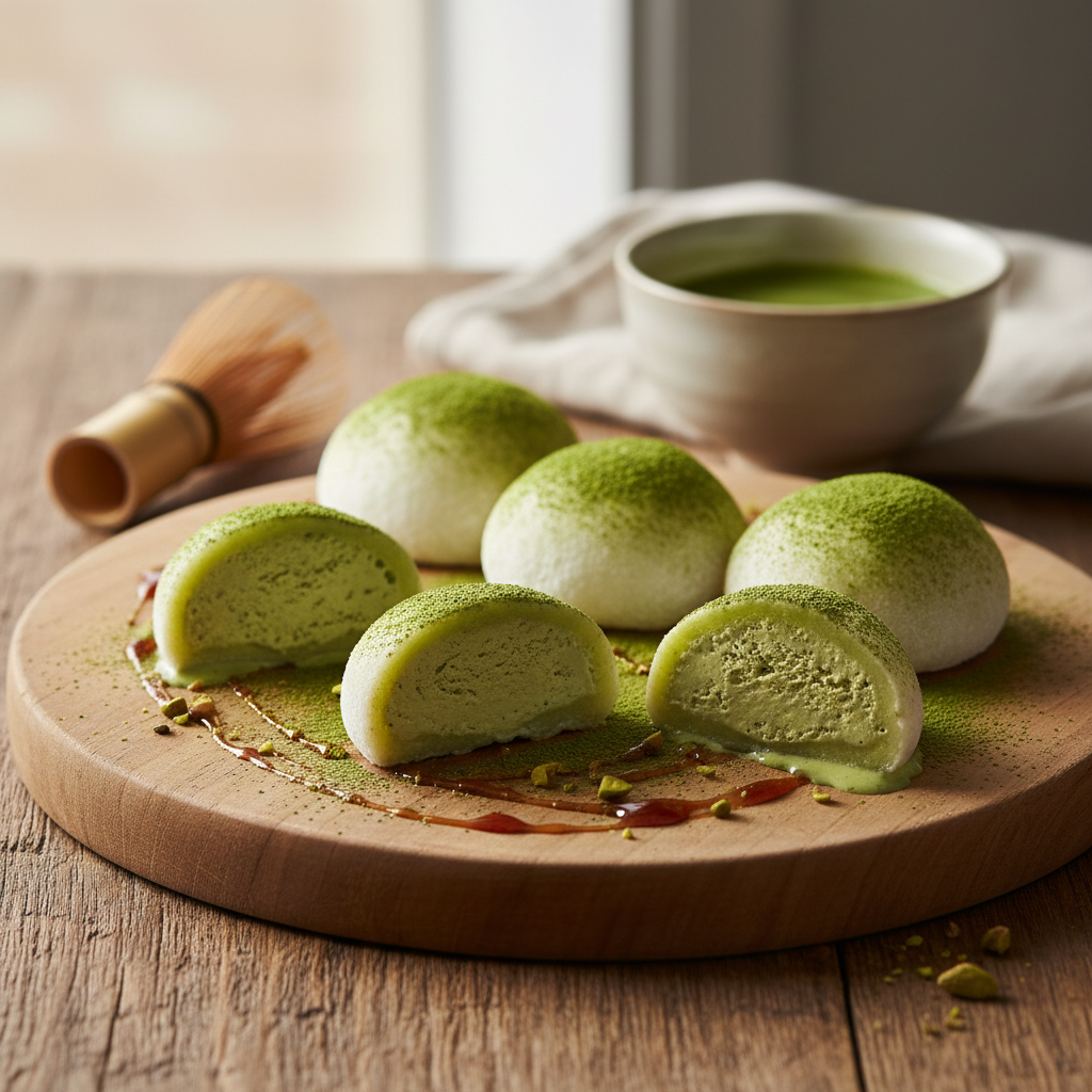 Japanese Matcha Mochi Ice Cream