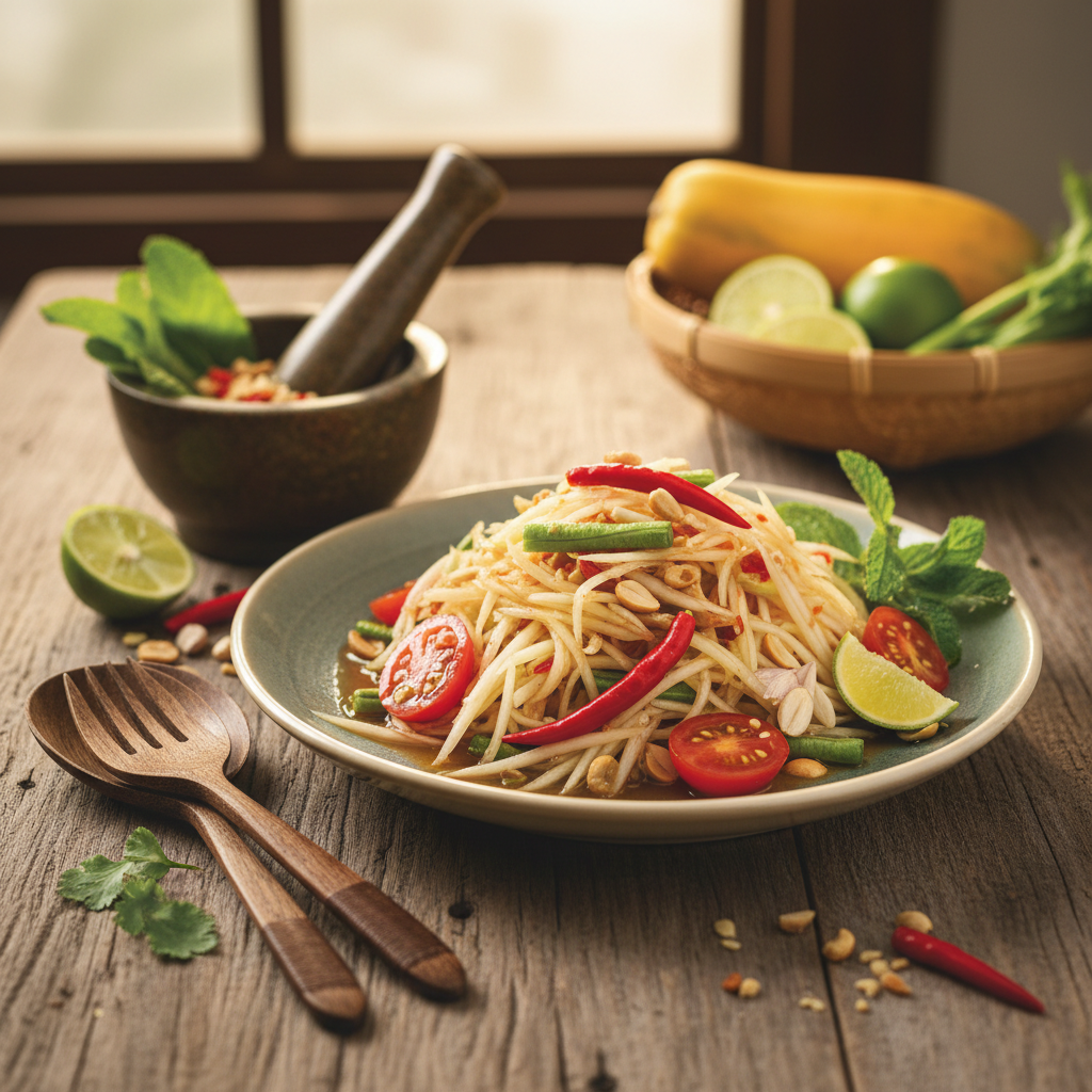 Thai Green Papaya Salad (Som Tum)