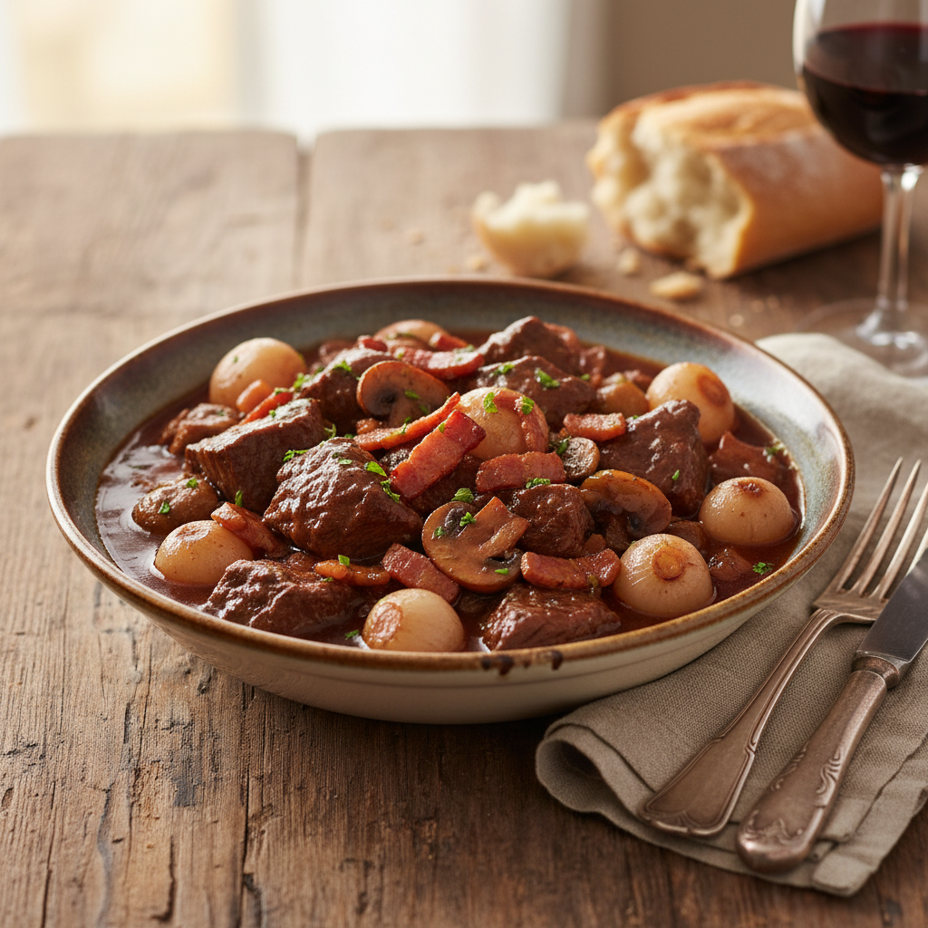 Beef Bourguignon with Pearl Onions