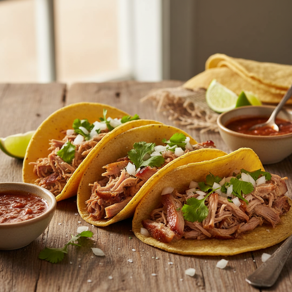 Slow-Roasted Pork Carnitas Tacos