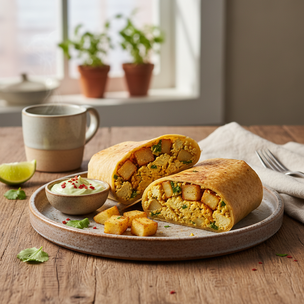 Tofu Scramble Breakfast Burrito