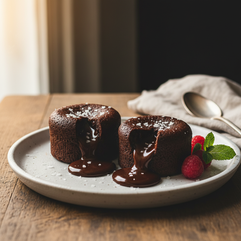 Sea Salt Chocolate Lava Cakes