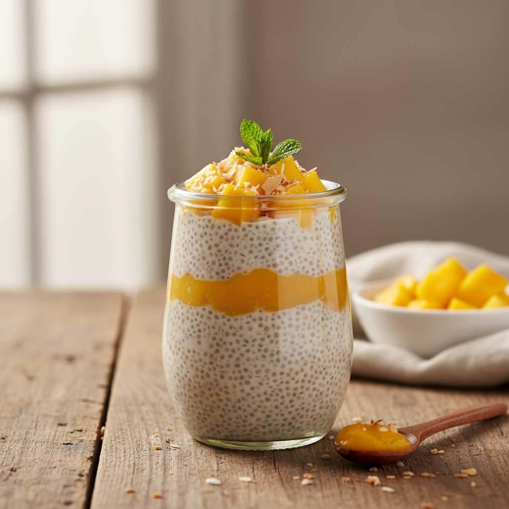 Overnight Mango Chia Pudding