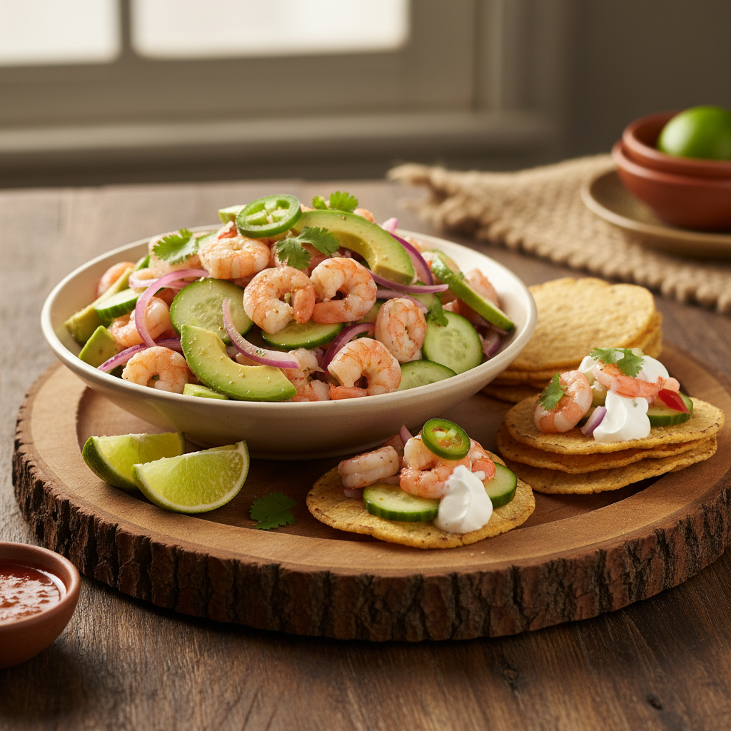 Shrimp Ceviche with Tostadas