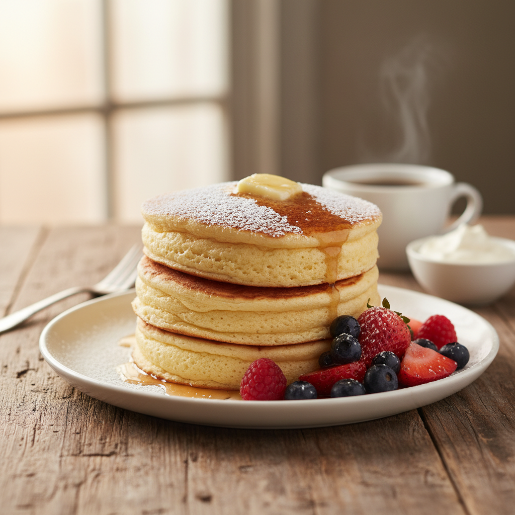 Fluffy Japanese Soufflé Pancakes