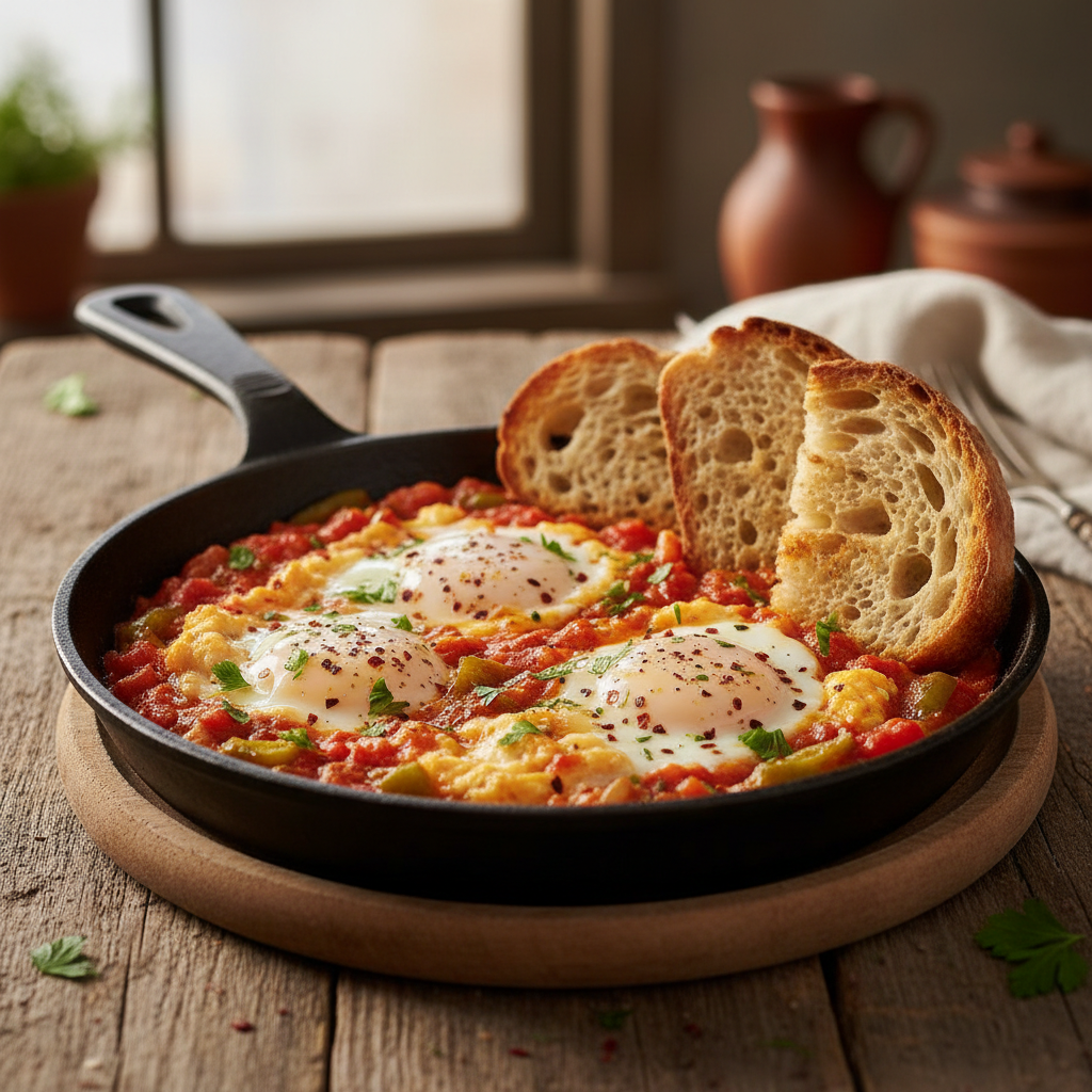 Turkish Menemen with Toasted Sourdough