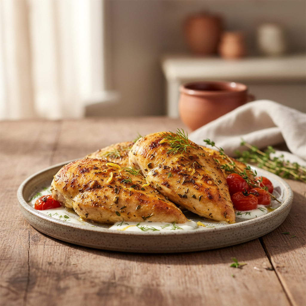 Greek Yogurt Herb Roasted Chicken