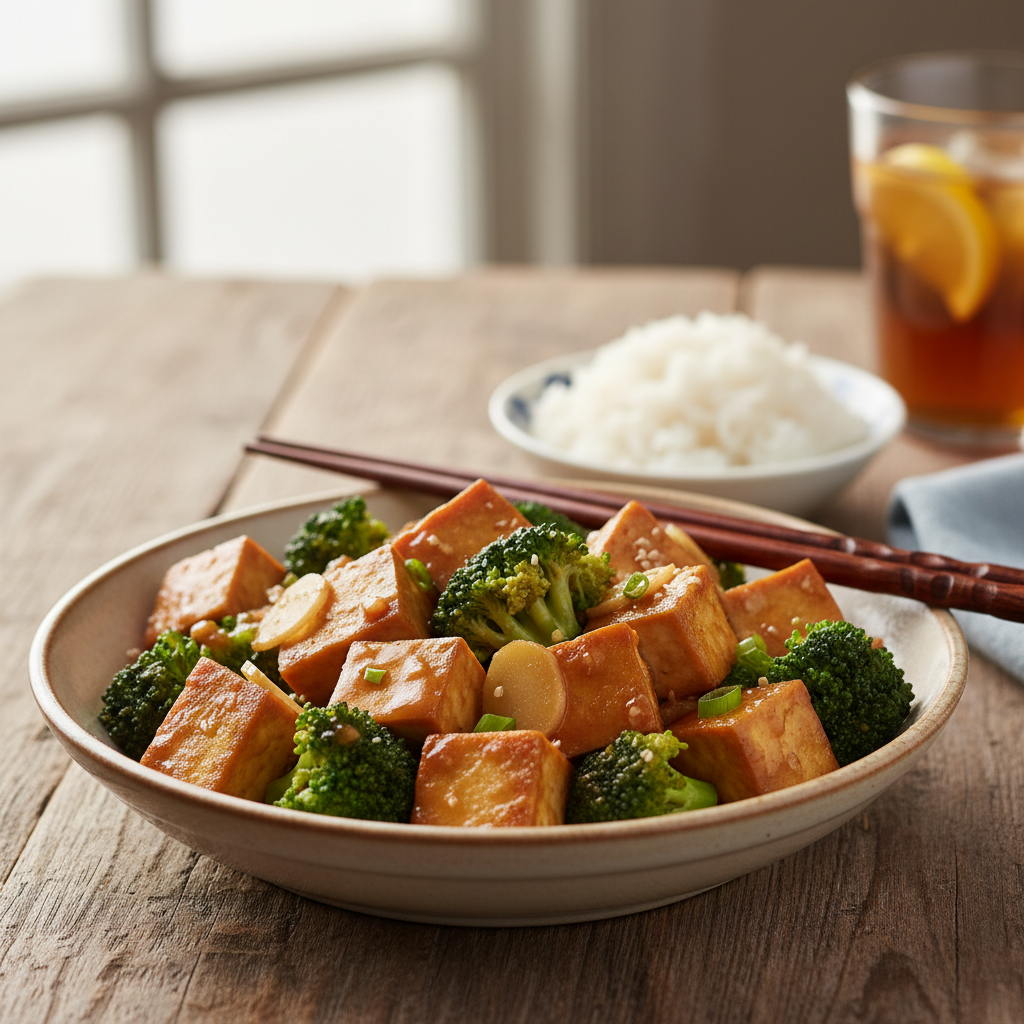 Tofu and Broccoli Ginger Stir-fry