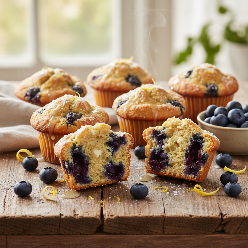 Blueberry Lemon Ricotta Muffins