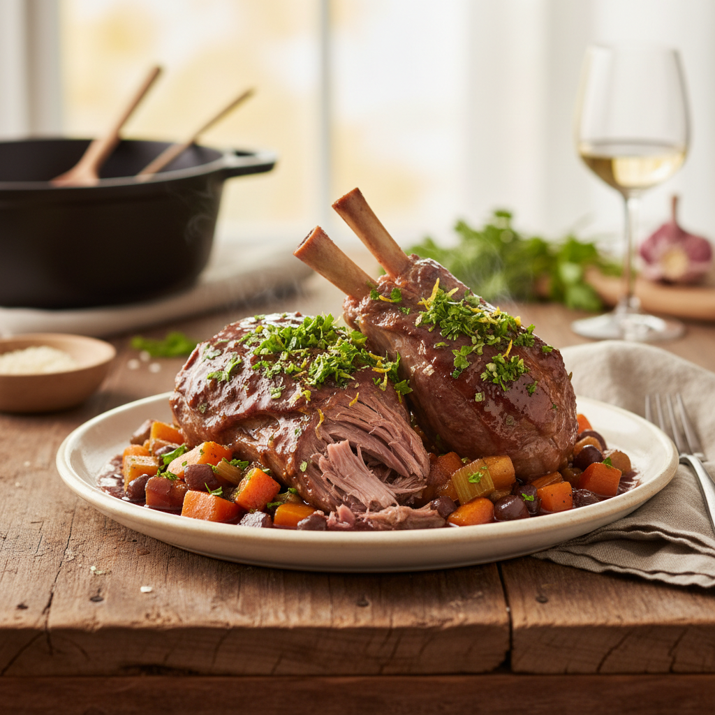 Braised Lamb Shanks with Gremolata