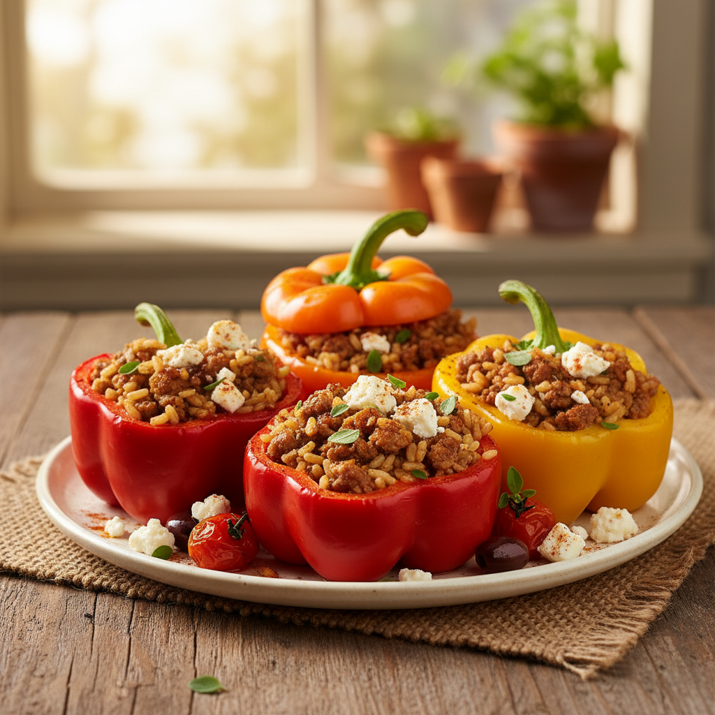 Mediterranean Stuffed Bell Peppers