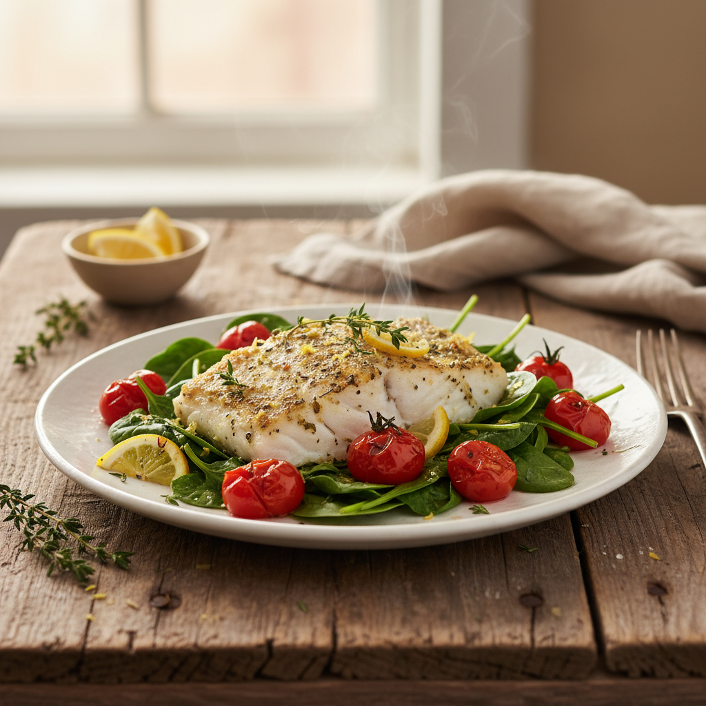 Zesty Lemon Thyme Sea Bass