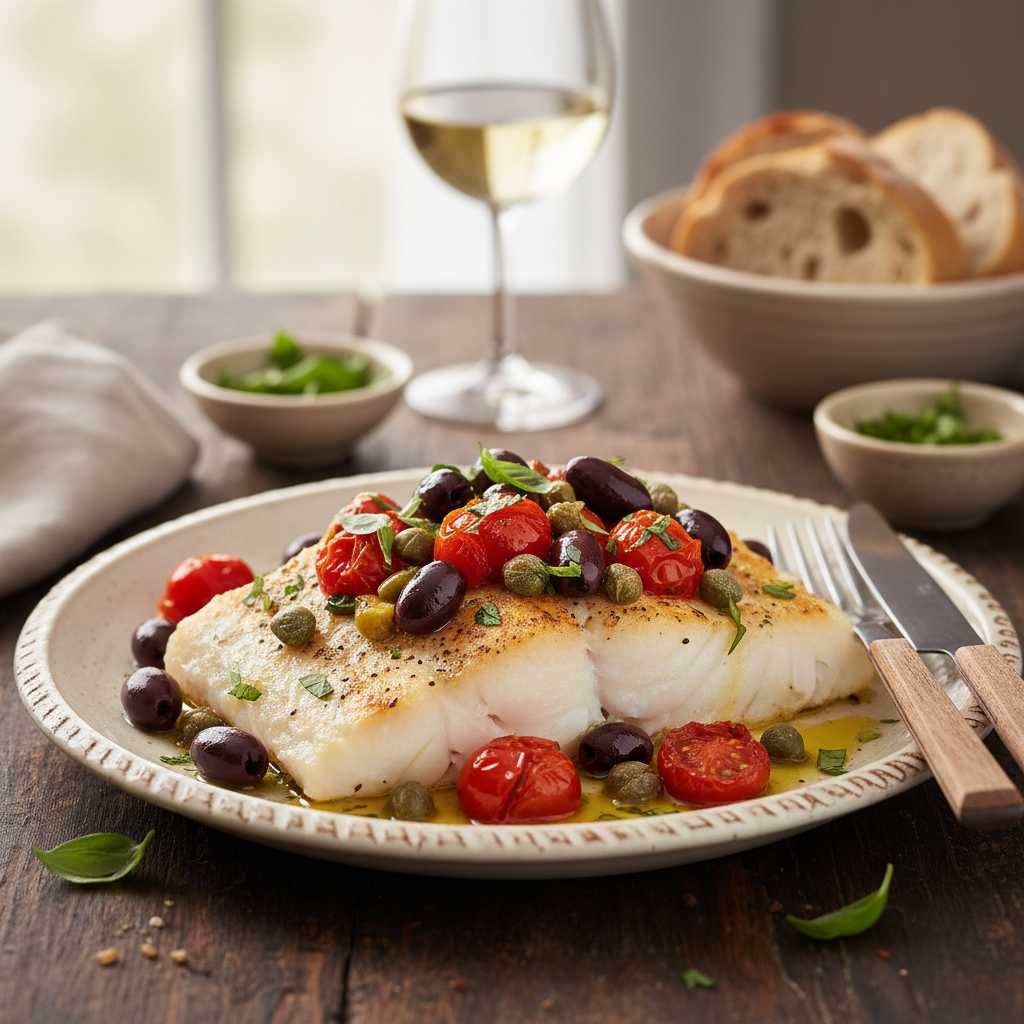 Mediterranean Baked Cod