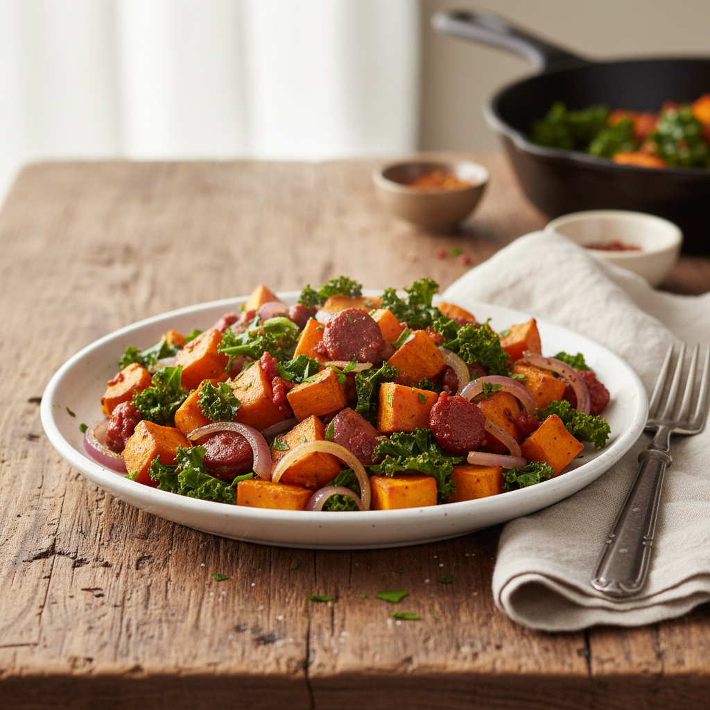 Slow-Roasted Sweet Potato Hash