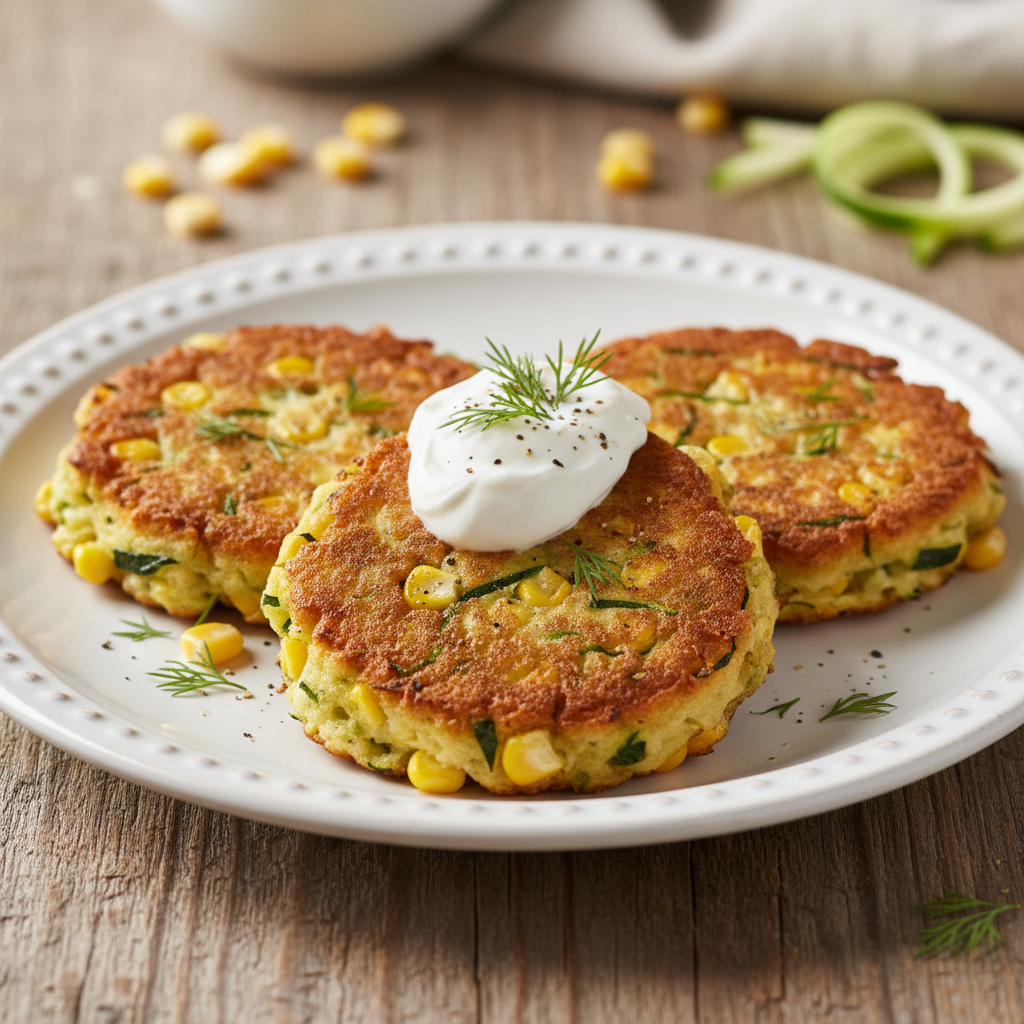 Zucchini and Corn Fritters