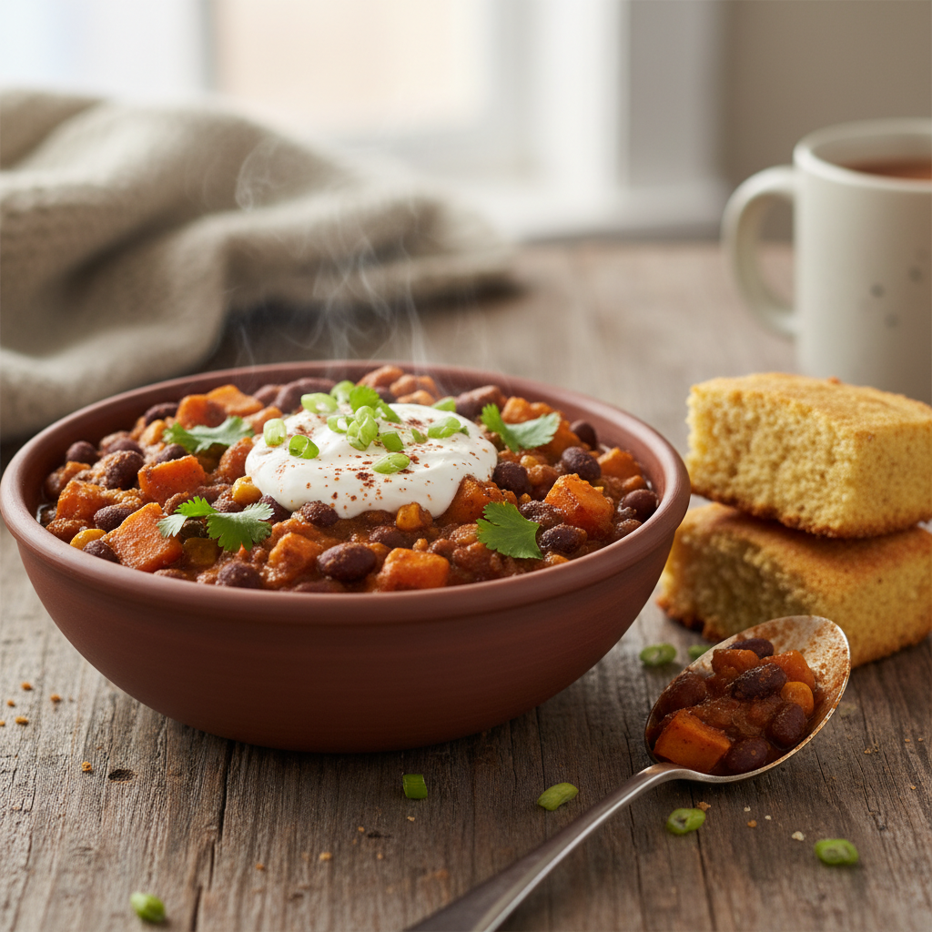 Sweet Potato and Black Bean Chili