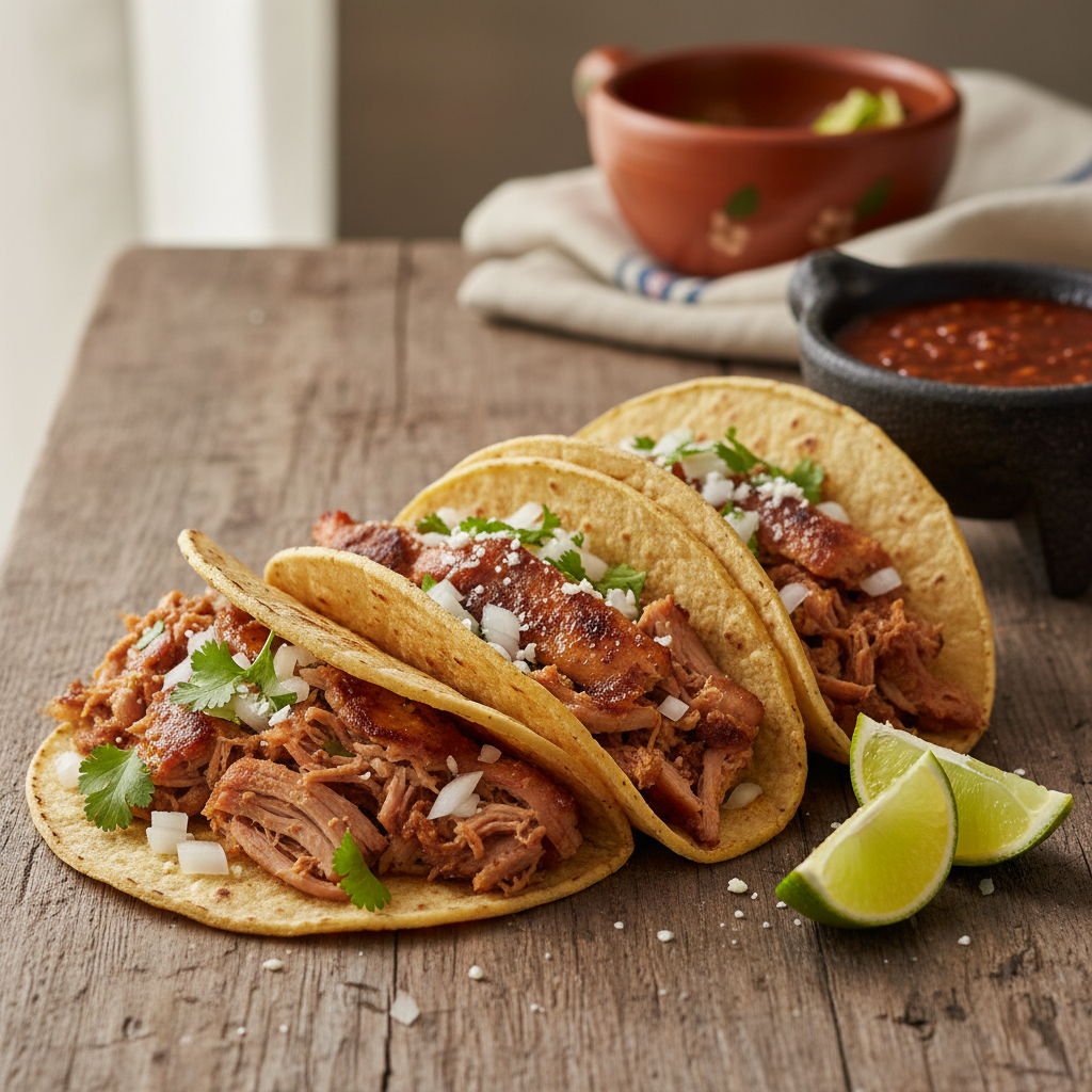 Crispy Pork Carnitas Tacos