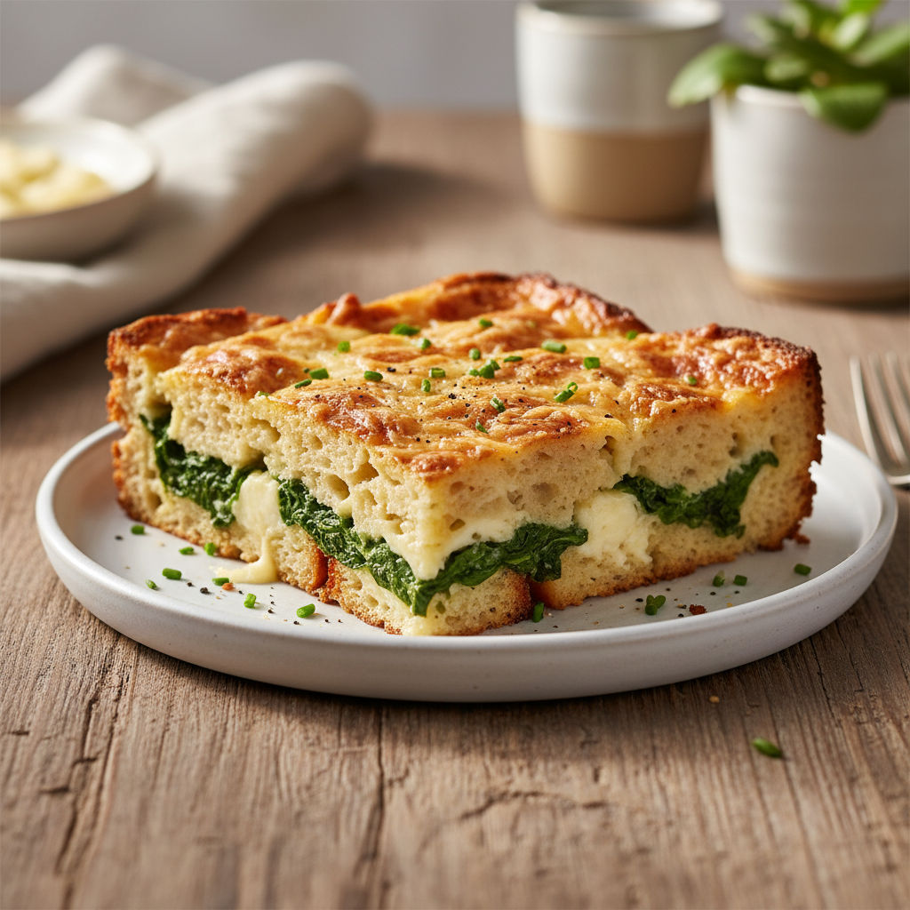 Spinach and Gruyère Breakfast Strata