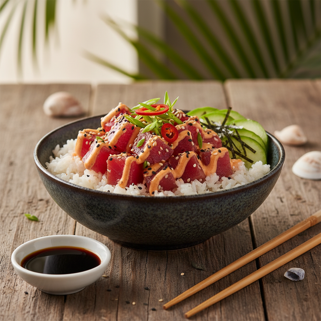 Spicy Ahi Tuna Poke Bowl