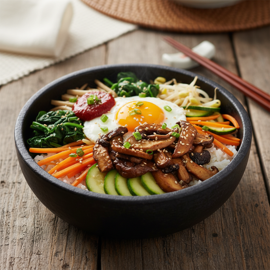 Vegetarian Mushroom Bibimbap