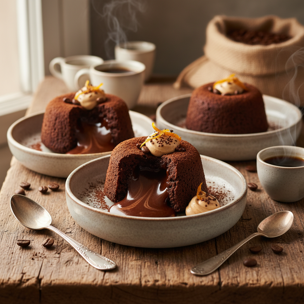 Molten Lava Espresso Cakes