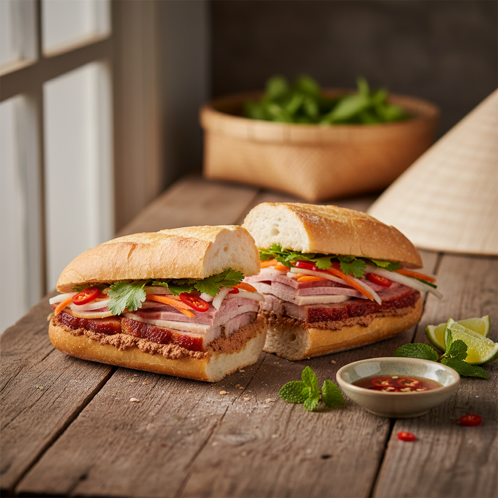 Vietnamese Banh Mi Sandwich