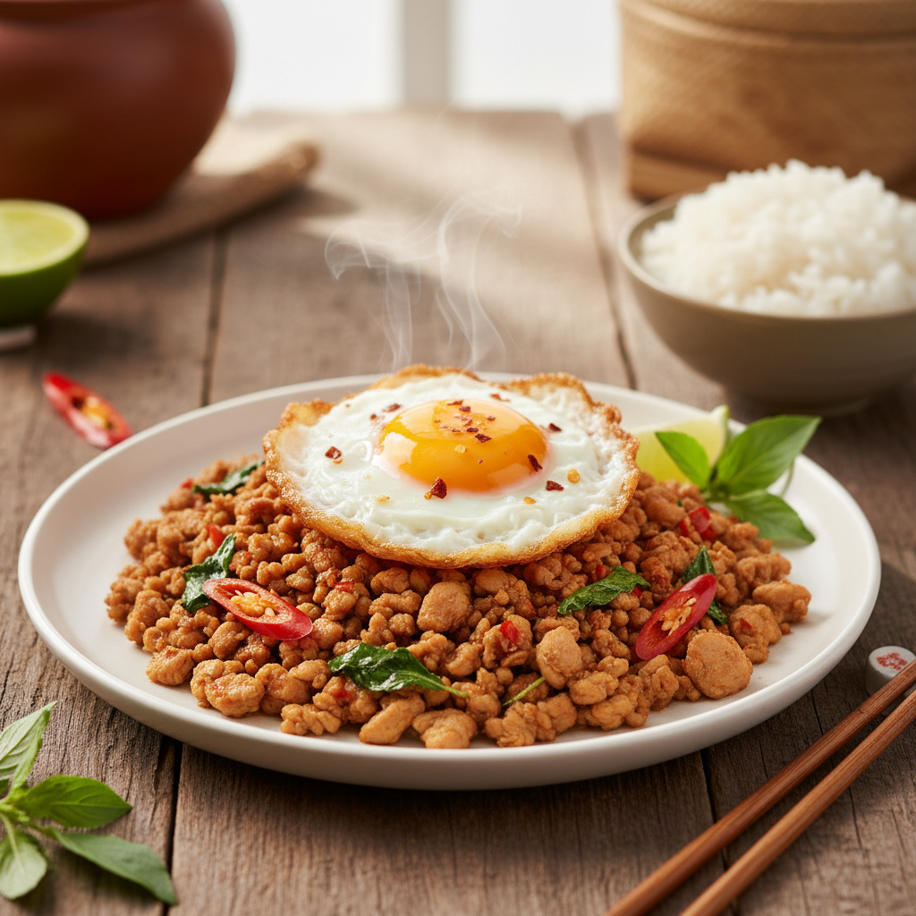 Thai Basil Chicken Stir-Fry (Pad Krapow)