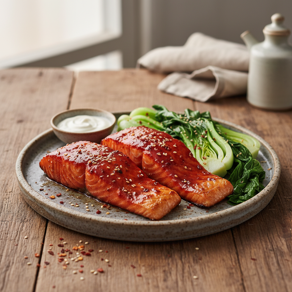 Korean Gochujang Glazed Salmon